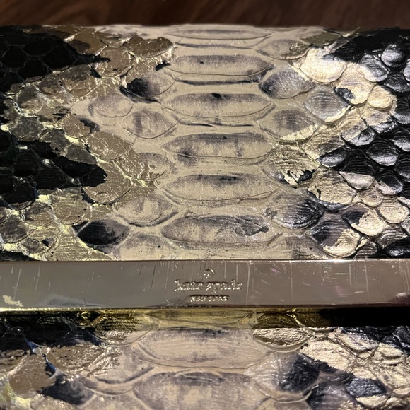 Kate Spade leather snake skin wristlet, lightly used - Picture 3 of 4